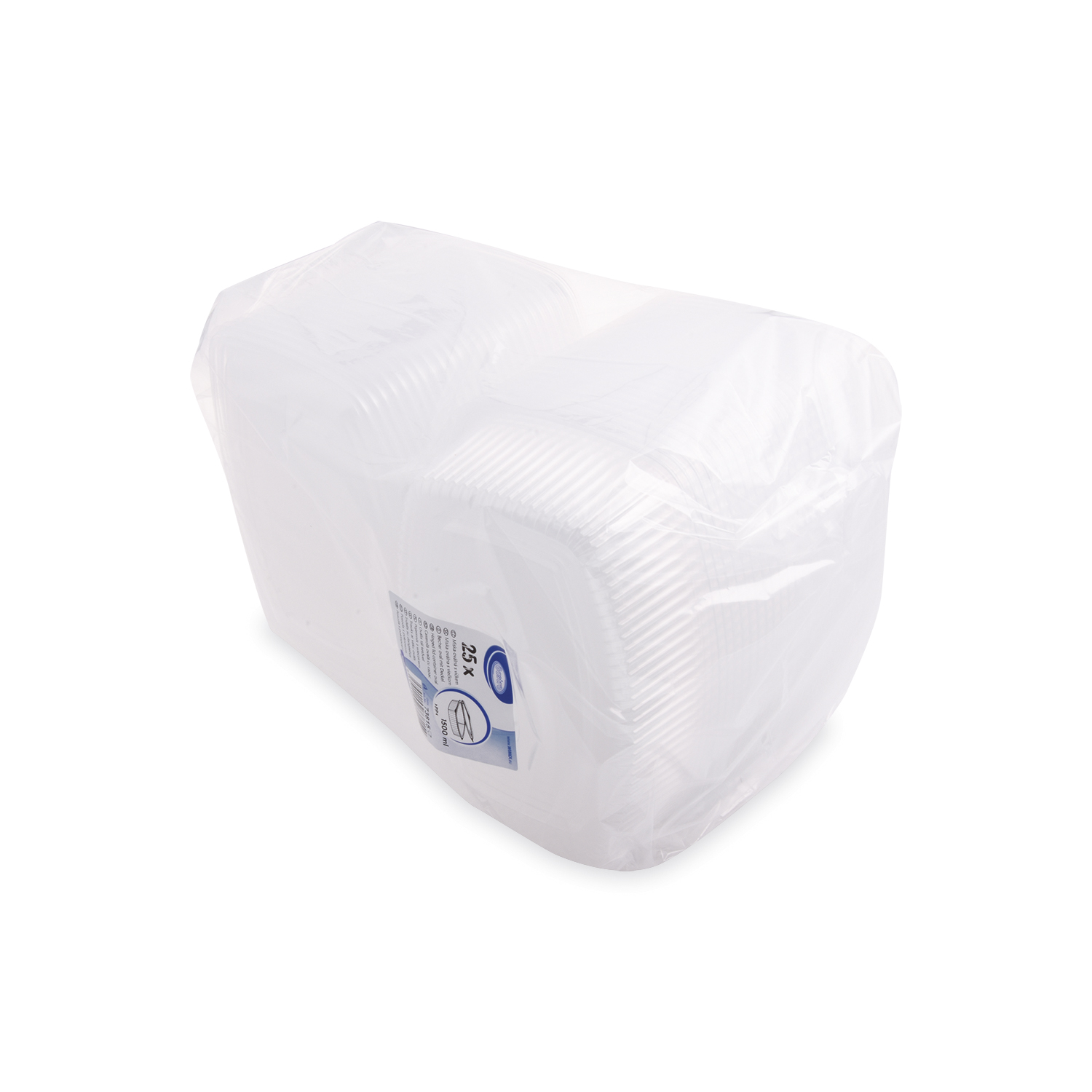 Feinkostbecher (PP) mit Deckel oval klar 1500ml - 25 Stück