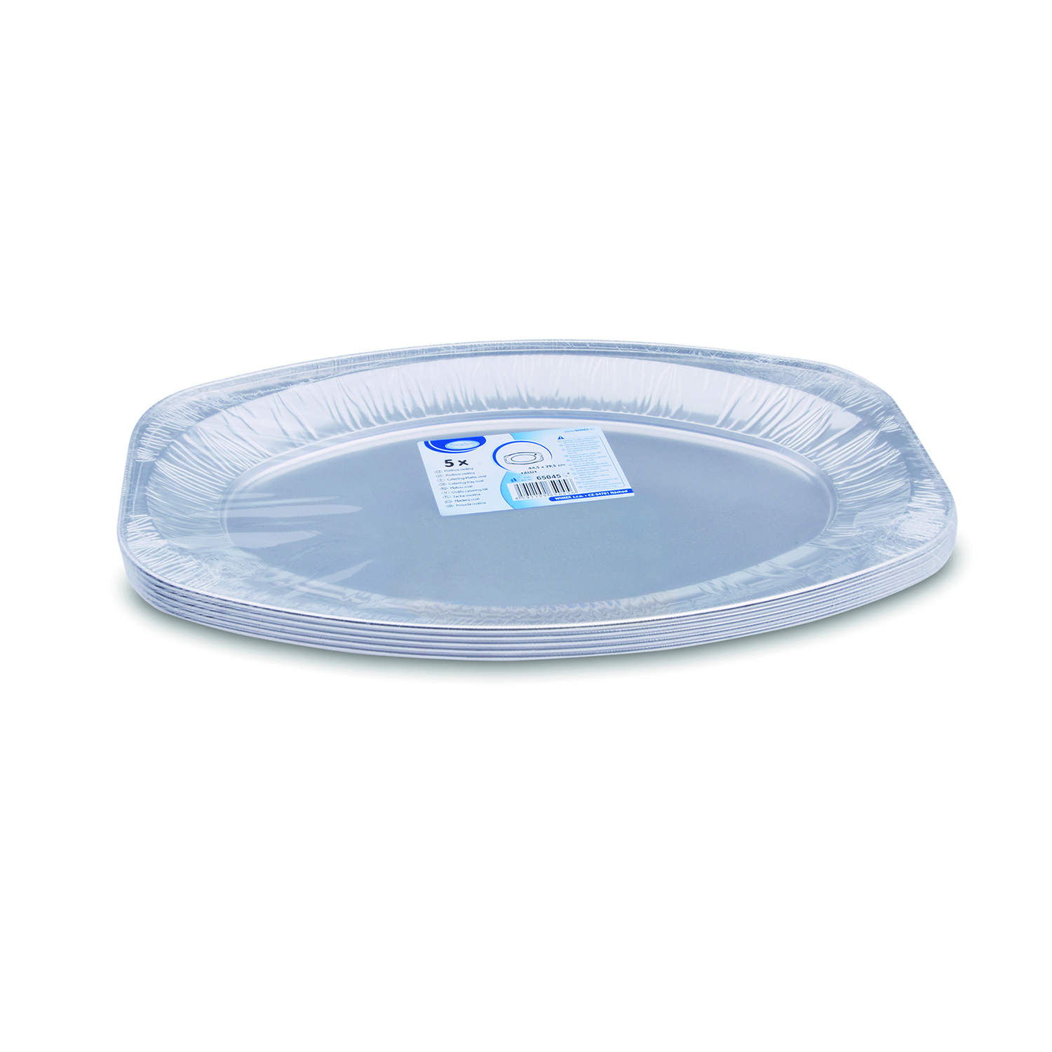 Catering-Platte (ALU) oval 44,5 x 29,5 cm - 5 Stück