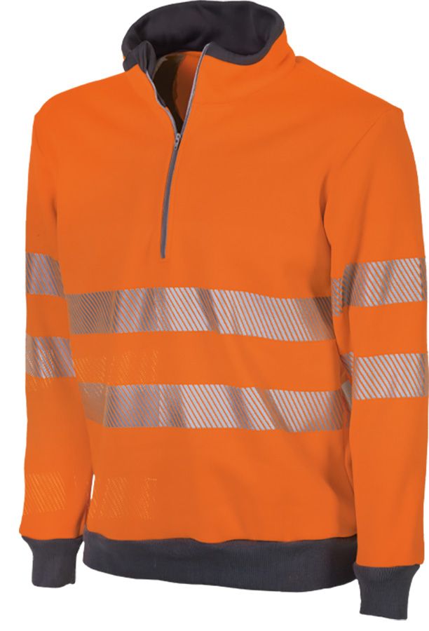 Warnschutz-Sweatshirt HUSKY NOVA REFLEX, leuchtorange - Grösse S