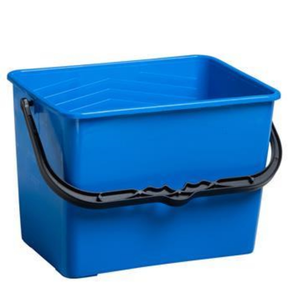 Eimer mit Bügel Kunststoff, 7 Liter, eckig, blau