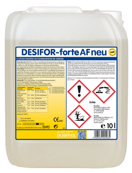 Dr. Schnell DESIFOR-forte AF Reinigung und Desinfektion, 1 Kanister à 10 Liter