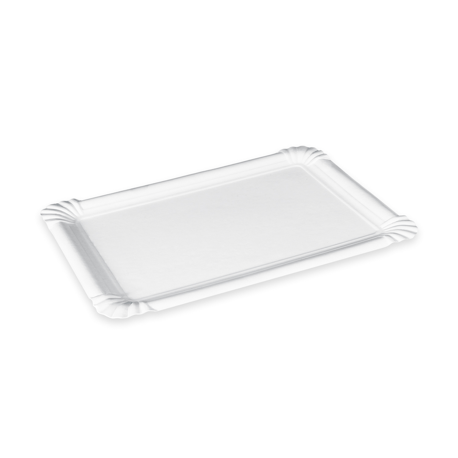 Pappteller weiß 16 x 23 cm RECY - 25 Stück