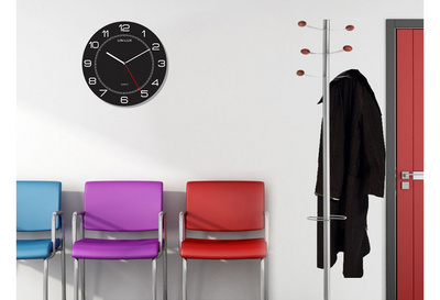 UNiLUX Wanduhr/Quarzuhr "MEGA", Durchmesser: 600 mm, schwarz