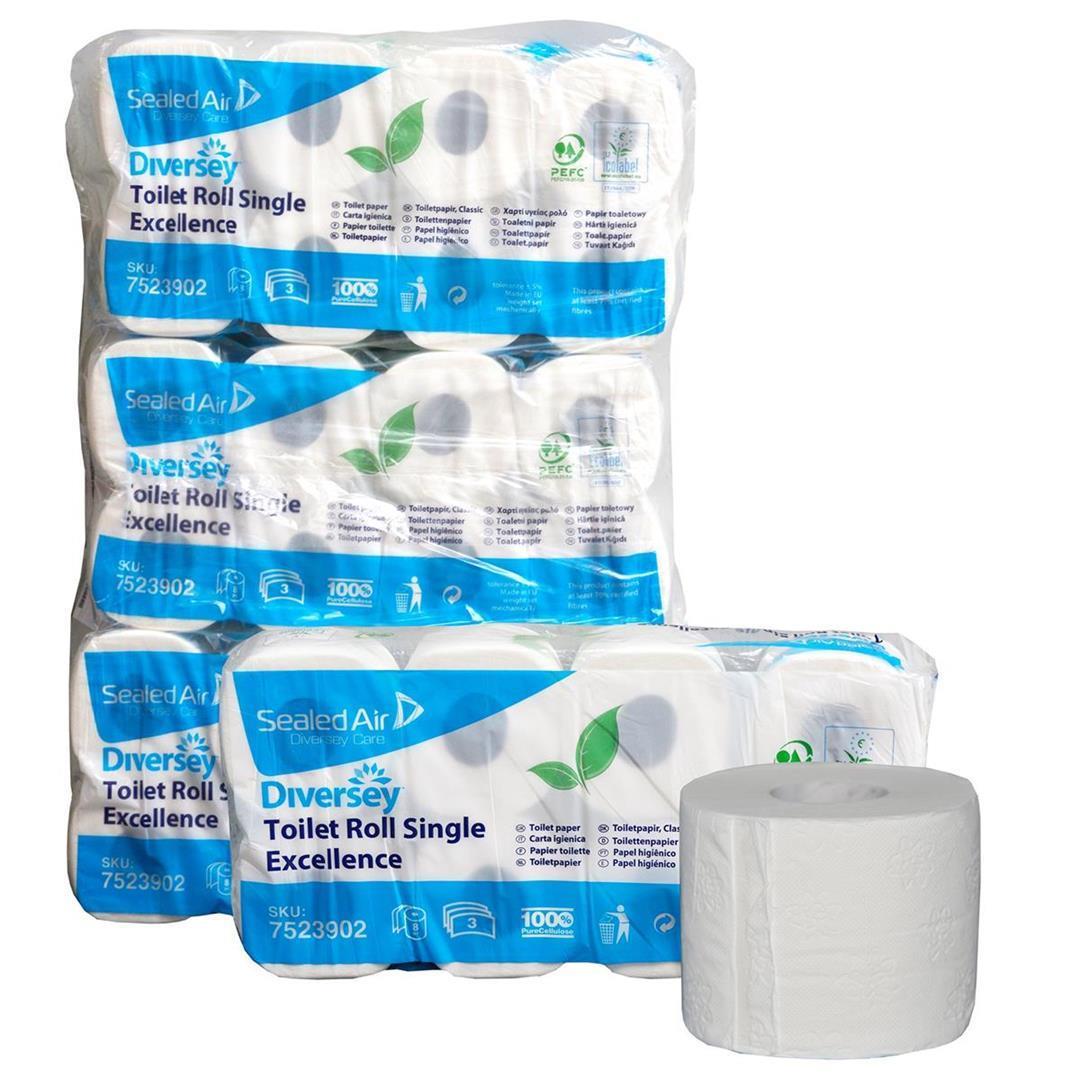 Diversey Toilettenpapier 3-lagig Zellstoff - 1 Sack à 72 Rollen