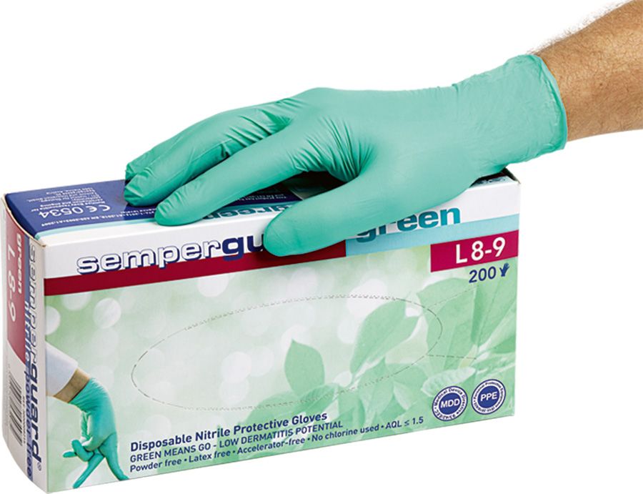 Einweghandschuhe SEMPERMED GREEN X-FREE
