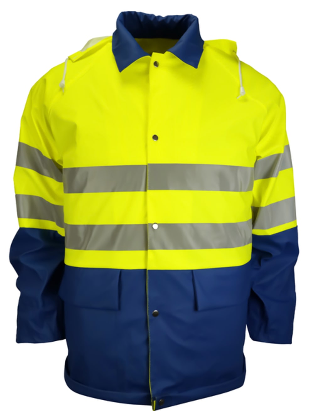 HiVis Regenjacke, PU/PVC