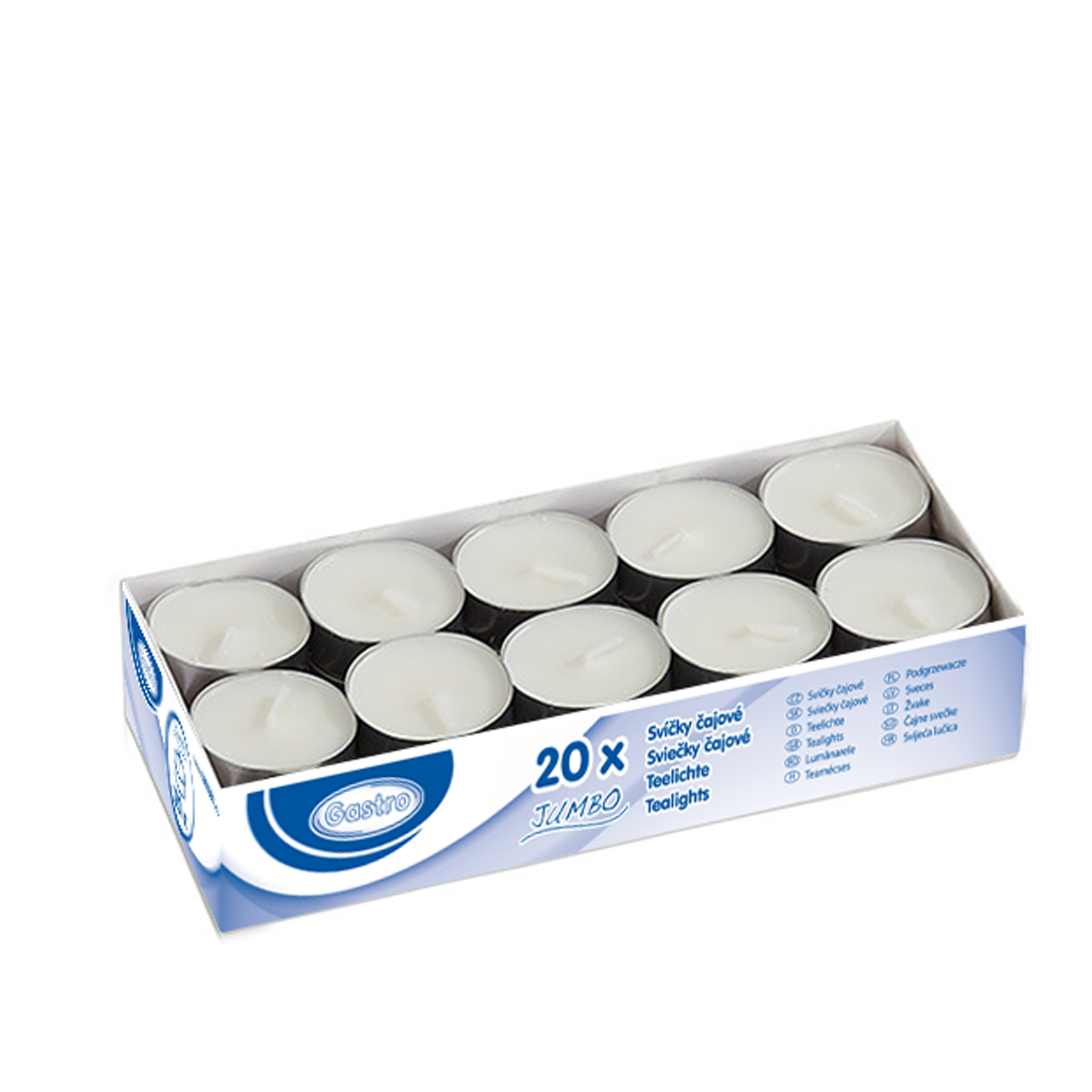 Maxi Teelicht 58 x 20 mm JUMBO 10 Std. - 20 Stück