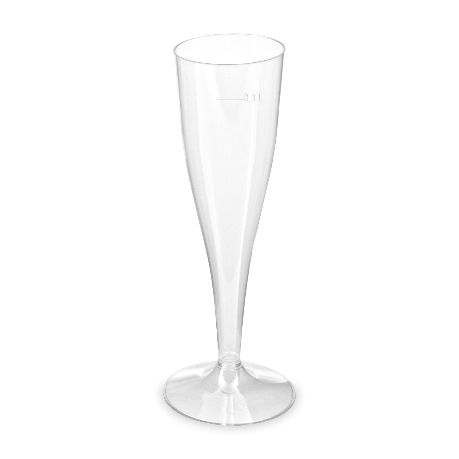 Sektglas (PS) zweiteilig 65mm 0,1L - 6 Stück