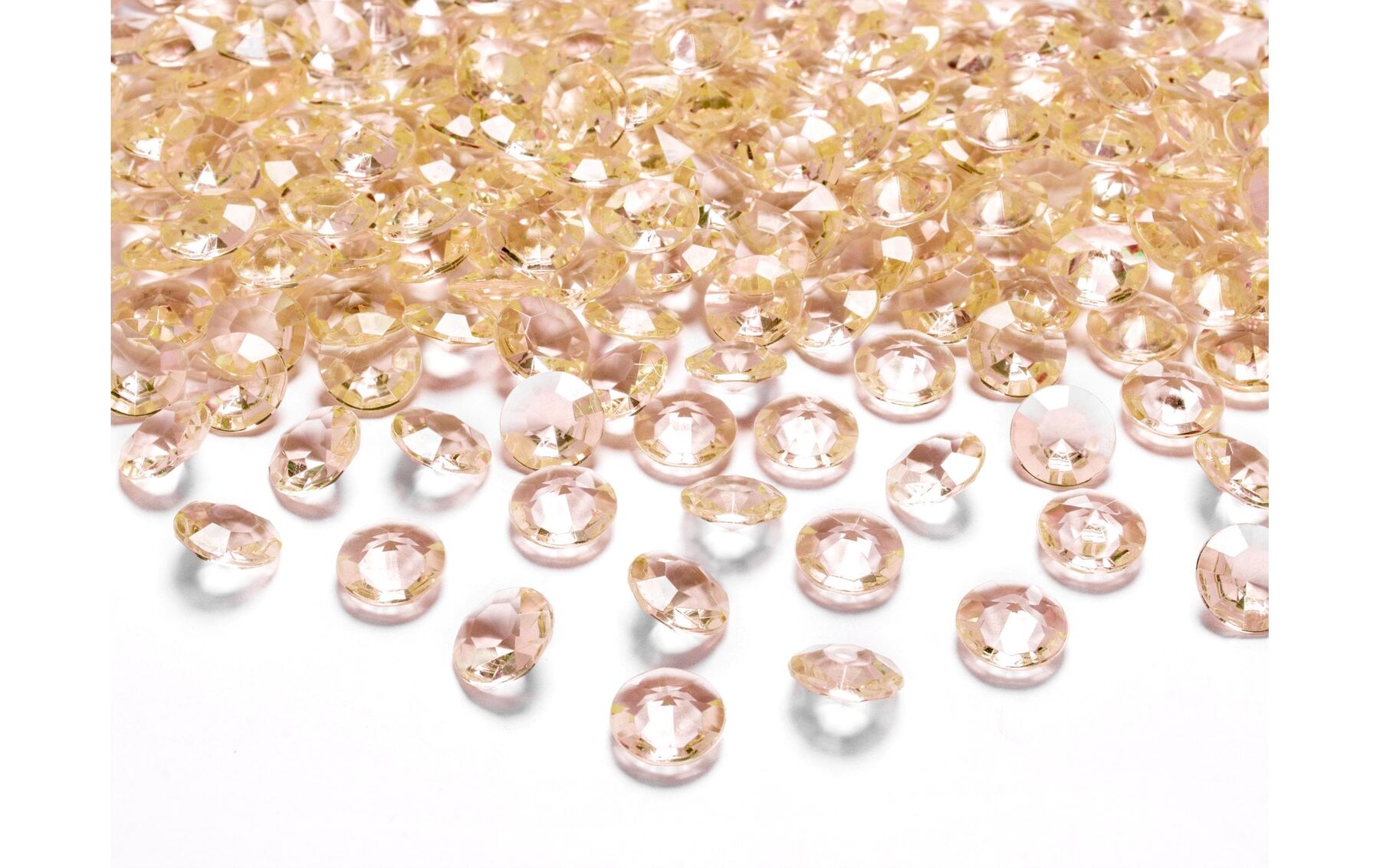 Partydeco Streudeko Diamanten 1.2 cm, 100 Stück, Gold