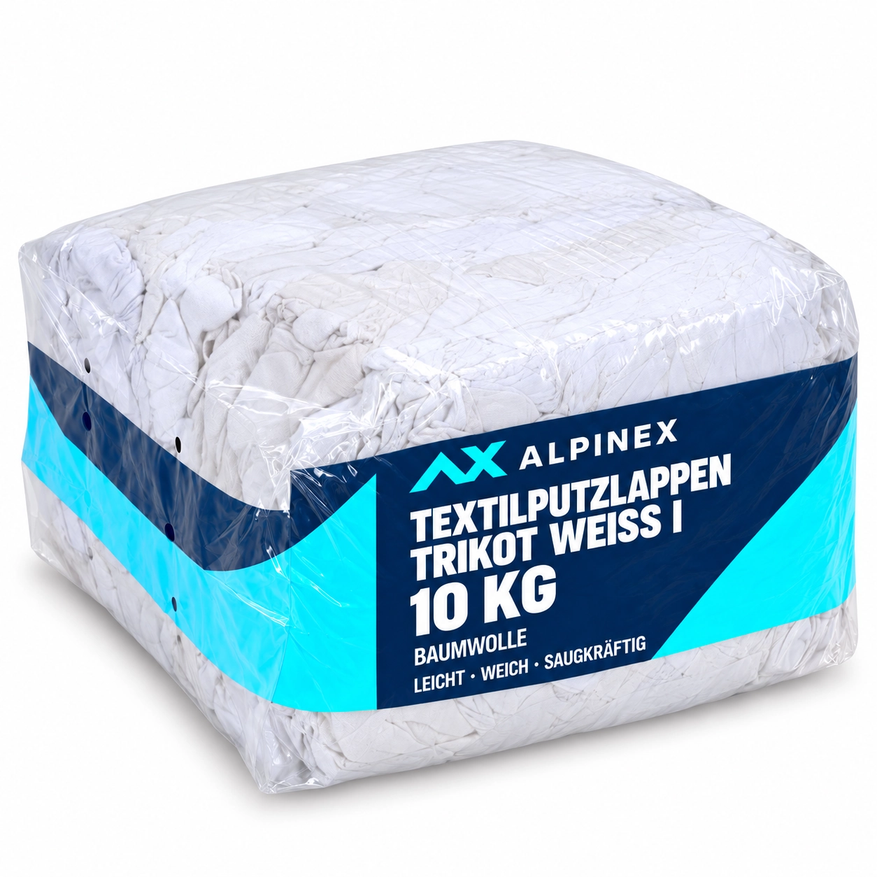 Alpinex Putzlappen Trikot weiss – 10 kg