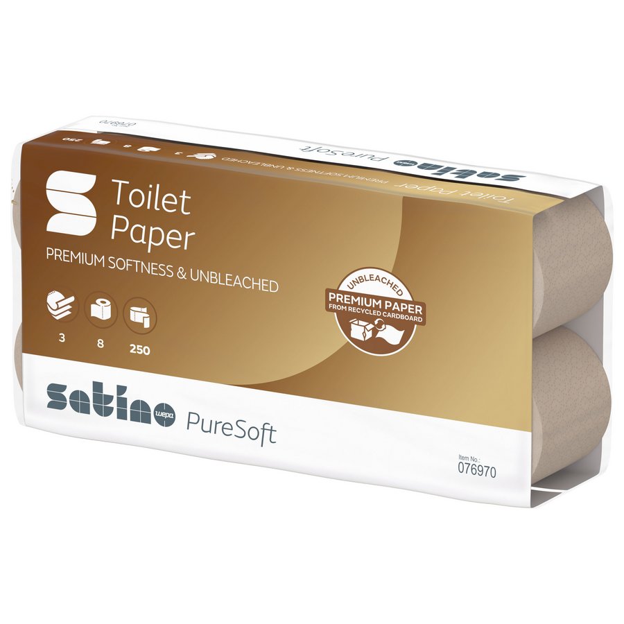 Palette Satino 076970 PureSoft Toilettenpapier Kleinrollen 3-lagig 2112 Rollen