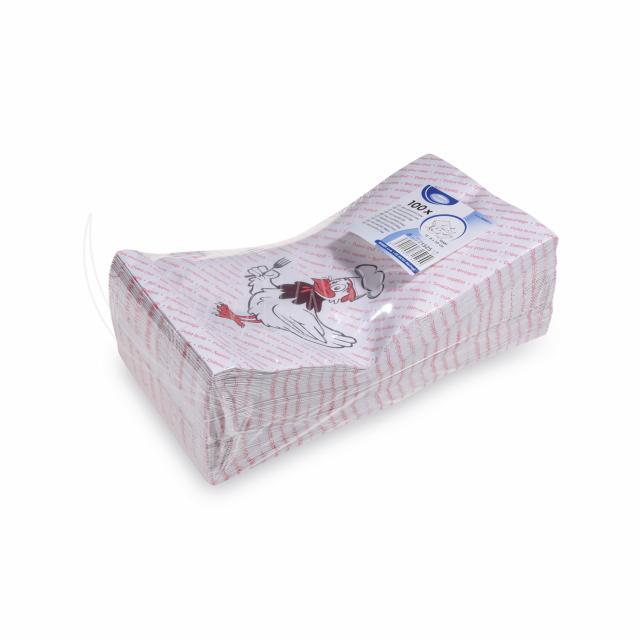 Papierbeutel (PAP,PE) 2-lagig fettdicht 15+8 x 30 cm Maxi für Hähnchen - 100 Stück