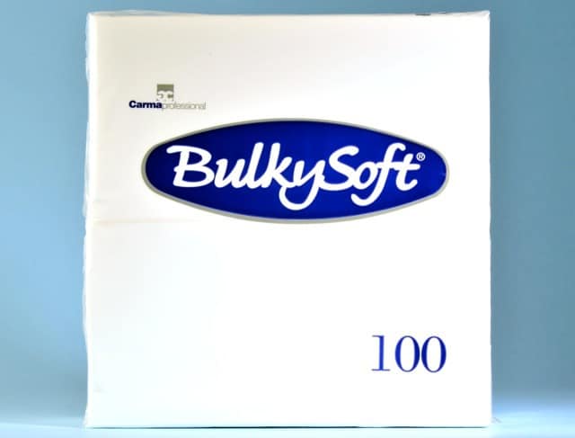 Servietten Bulkysoft, 2-lagig, 1/8 Falz, weiss, 40x40cm - Karton à 20 Pack / Pack à 100 Servietten (32042)