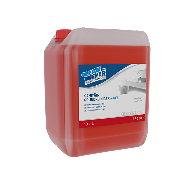 CLEAN and CLEVER Sanitärgrundreiniger-Gel PRO 84, Kanister à 10 Liter