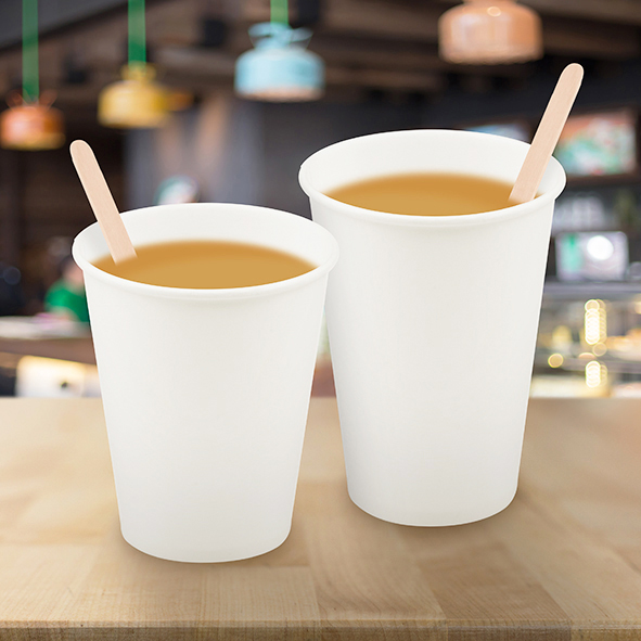 Automaten-Pappbecher weiß 70mm 0,15L - 80 Stück