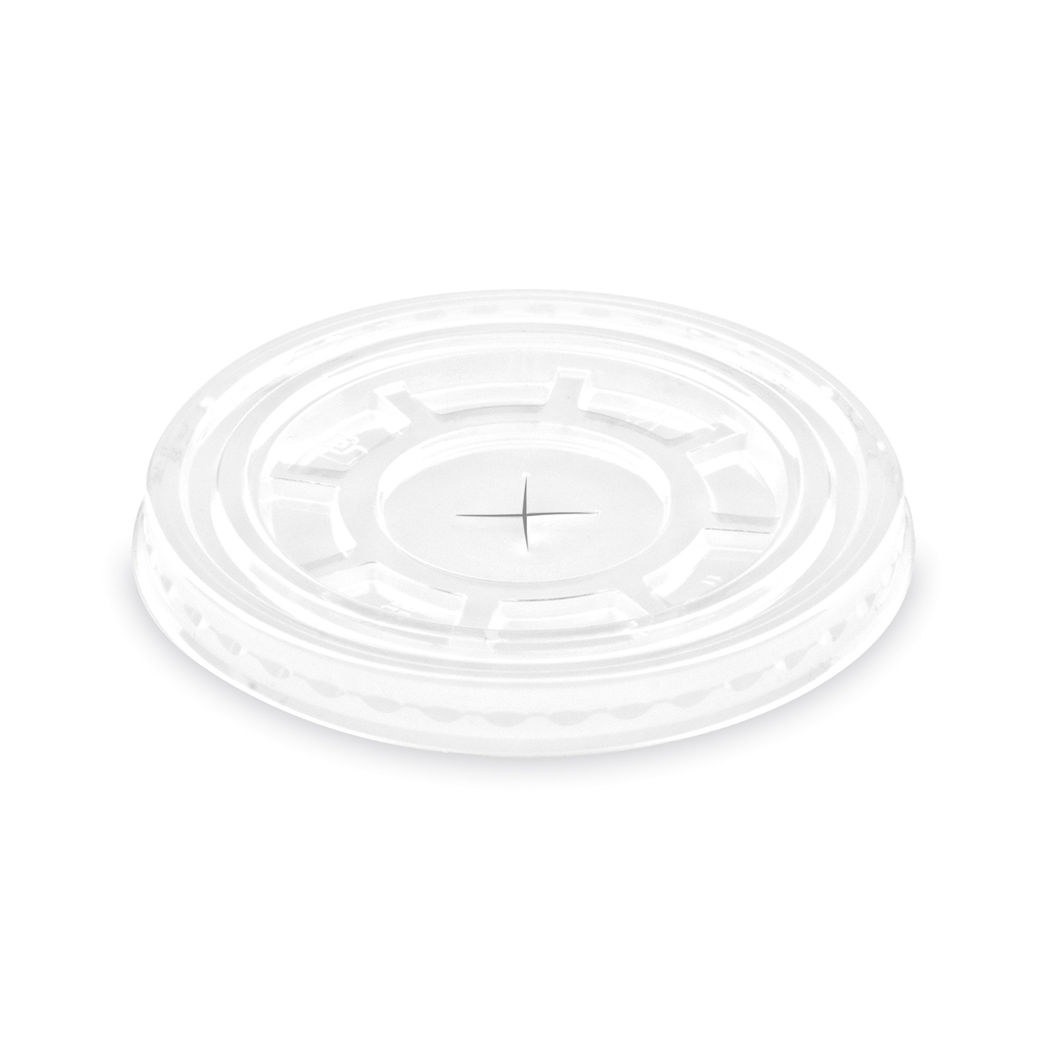 Deckel (rPET) mit Kreuzschlitz klar 95mm - 50 Stück