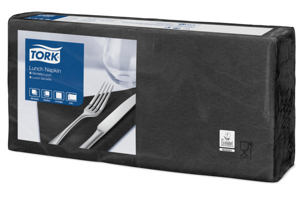 TORK-477148 Lunchservietten Schwarz -