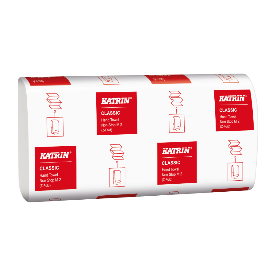 KATRIN 61617 Papierhandtücher Classic Non Stop M2, Z-Falz, 24 x 20,3 cm