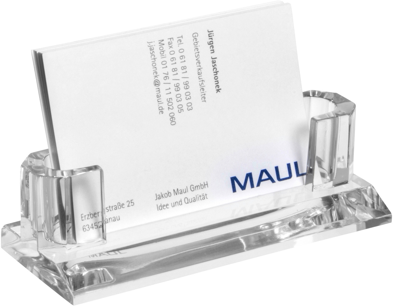 Visitenkarten-Halter Acryl 5 glasklar MAUL 19594