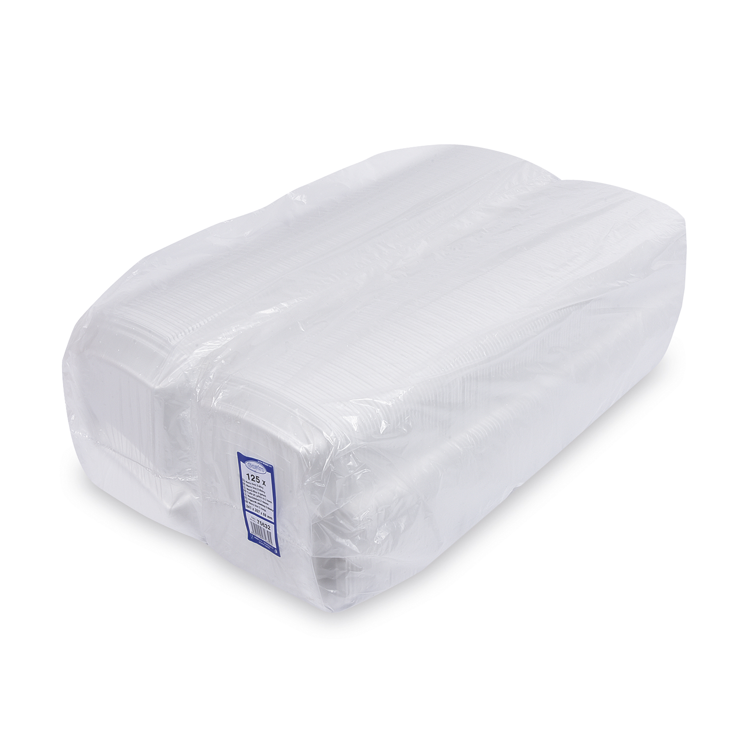 Menü-Box (XPS) 2-geteilt weiß 241 x 207 x 69 mm - 125 Stück