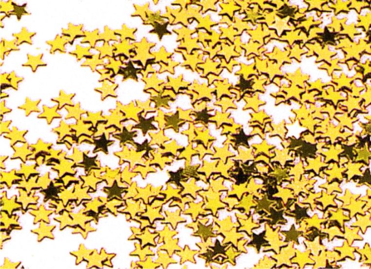 Metallic-Konfetti (PET) Sterne gold 10mm 15g - 1 Stück