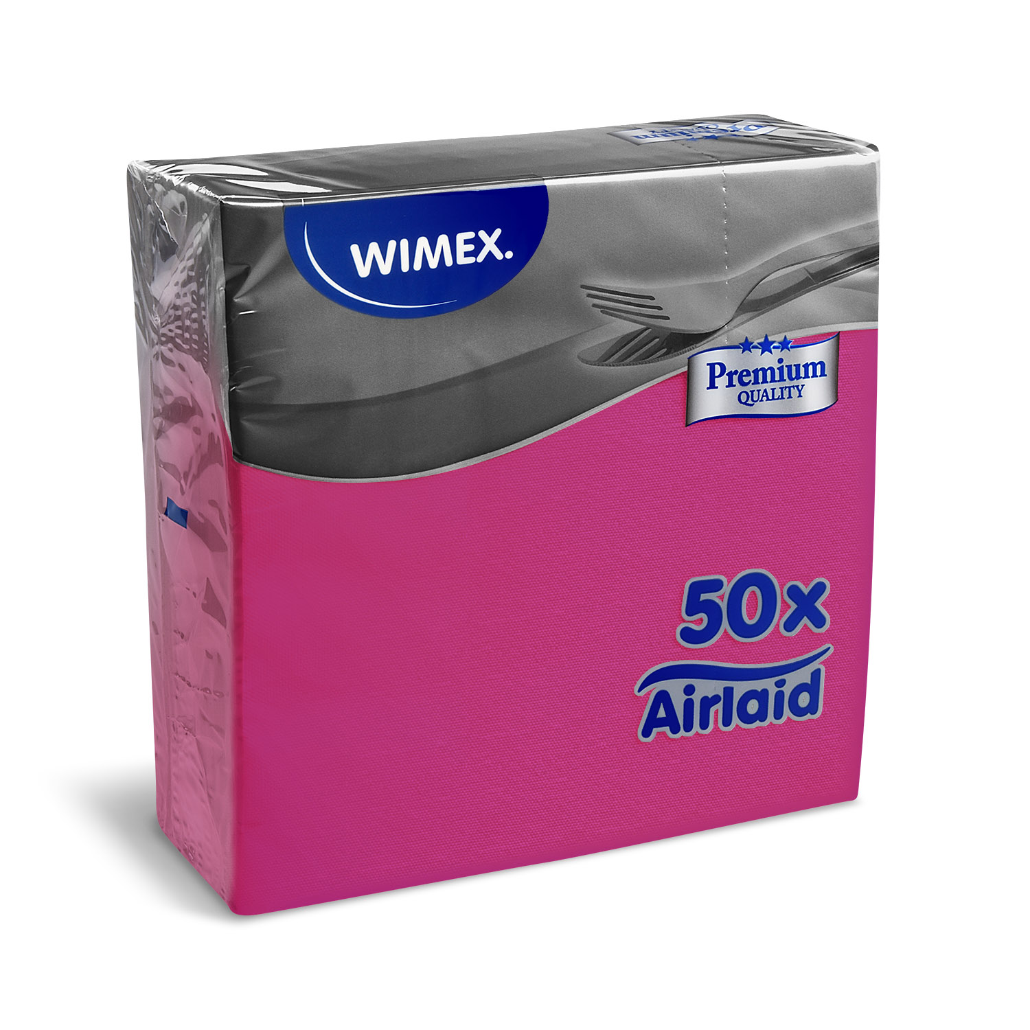 Airlaid Serviette PREMIUM fuchsia 40 x 40 cm - 50 Stück