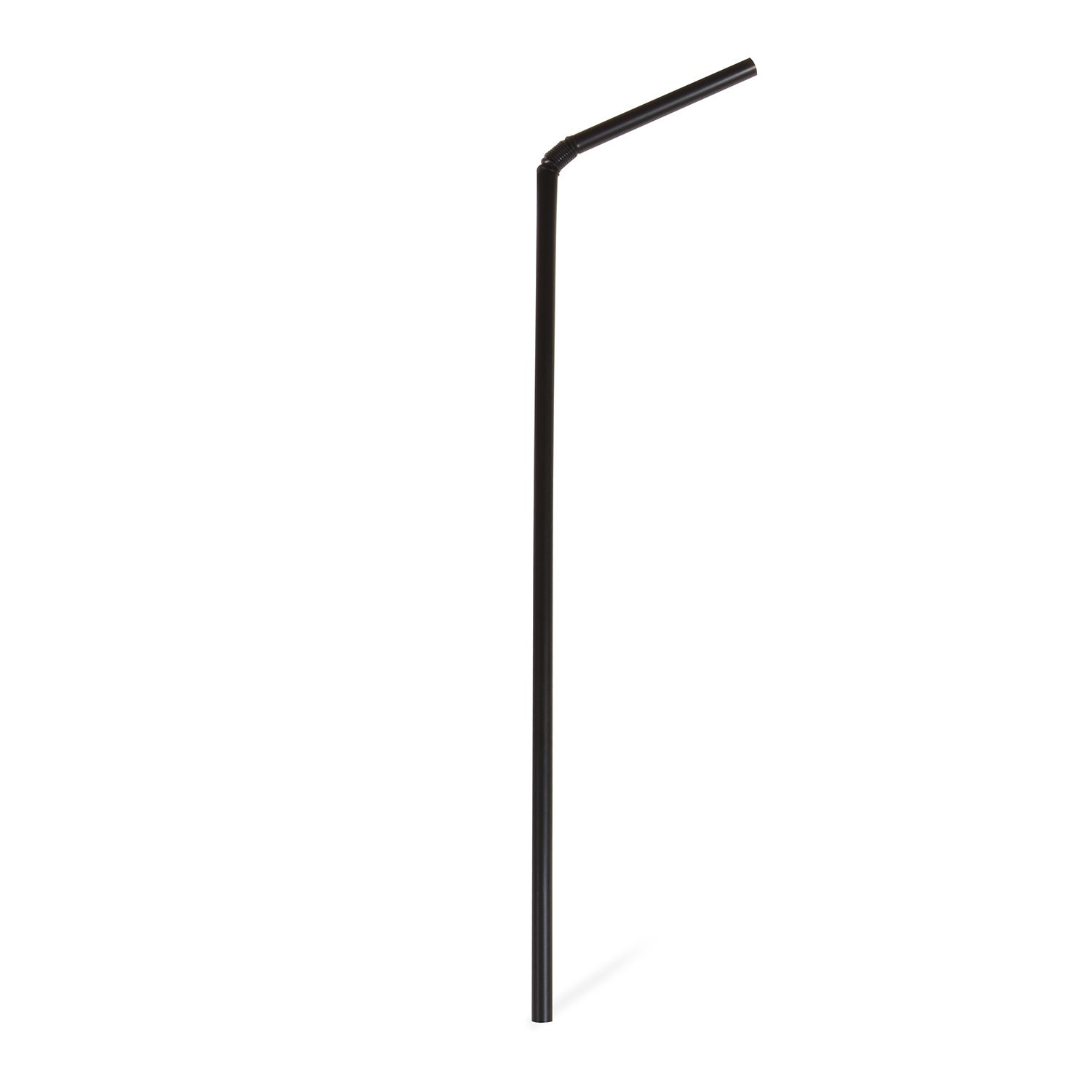 250 Flexhalme schwarz 24 cm,  5 mm