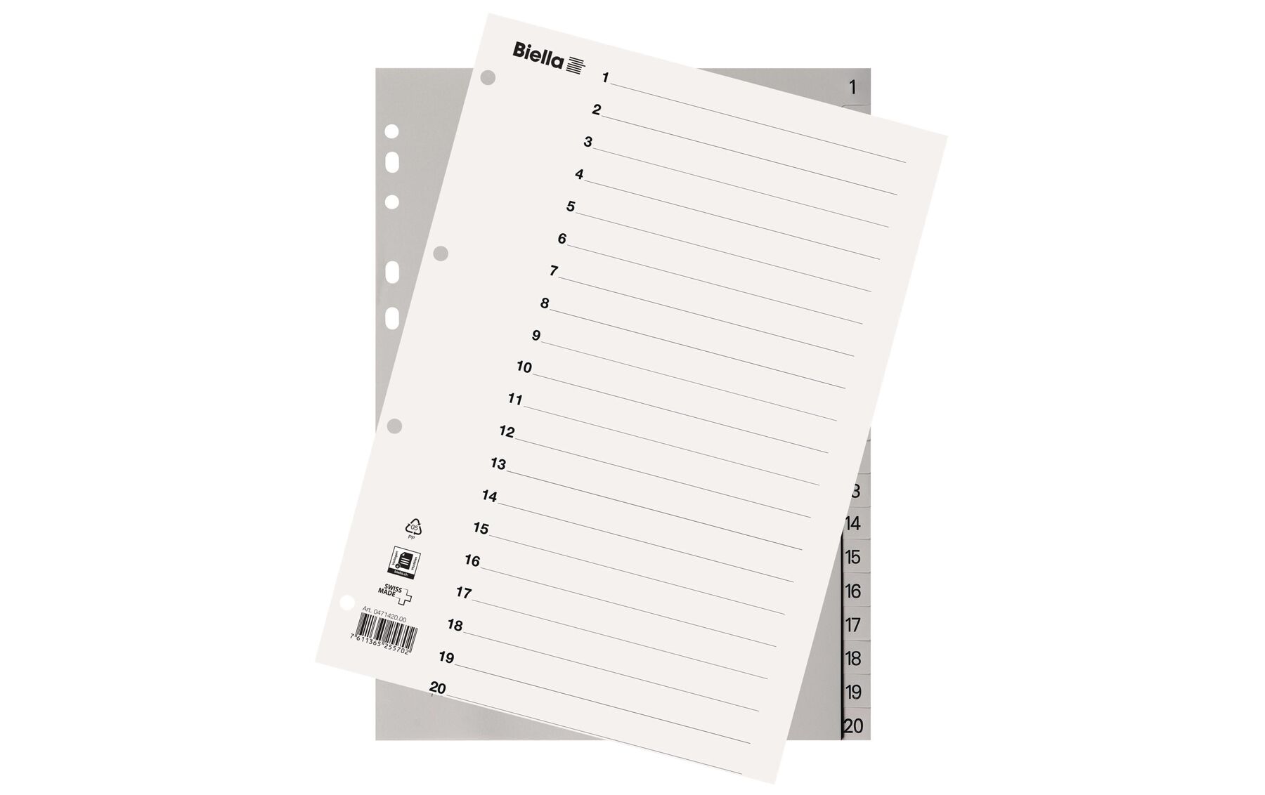 Register PP grau A4 43831 BIELLA 47142000U