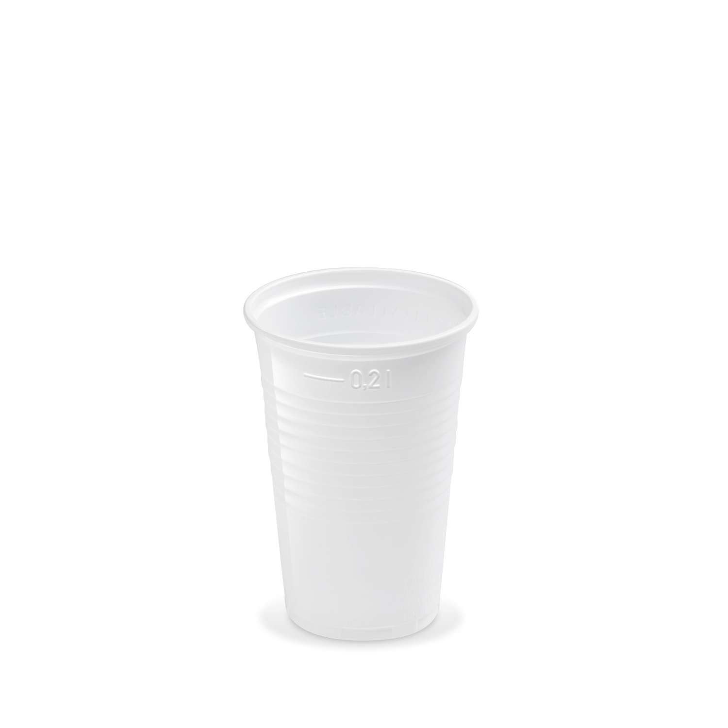 Trinkbecher (PP) weiß 70mm 0,2L - 100 Stück