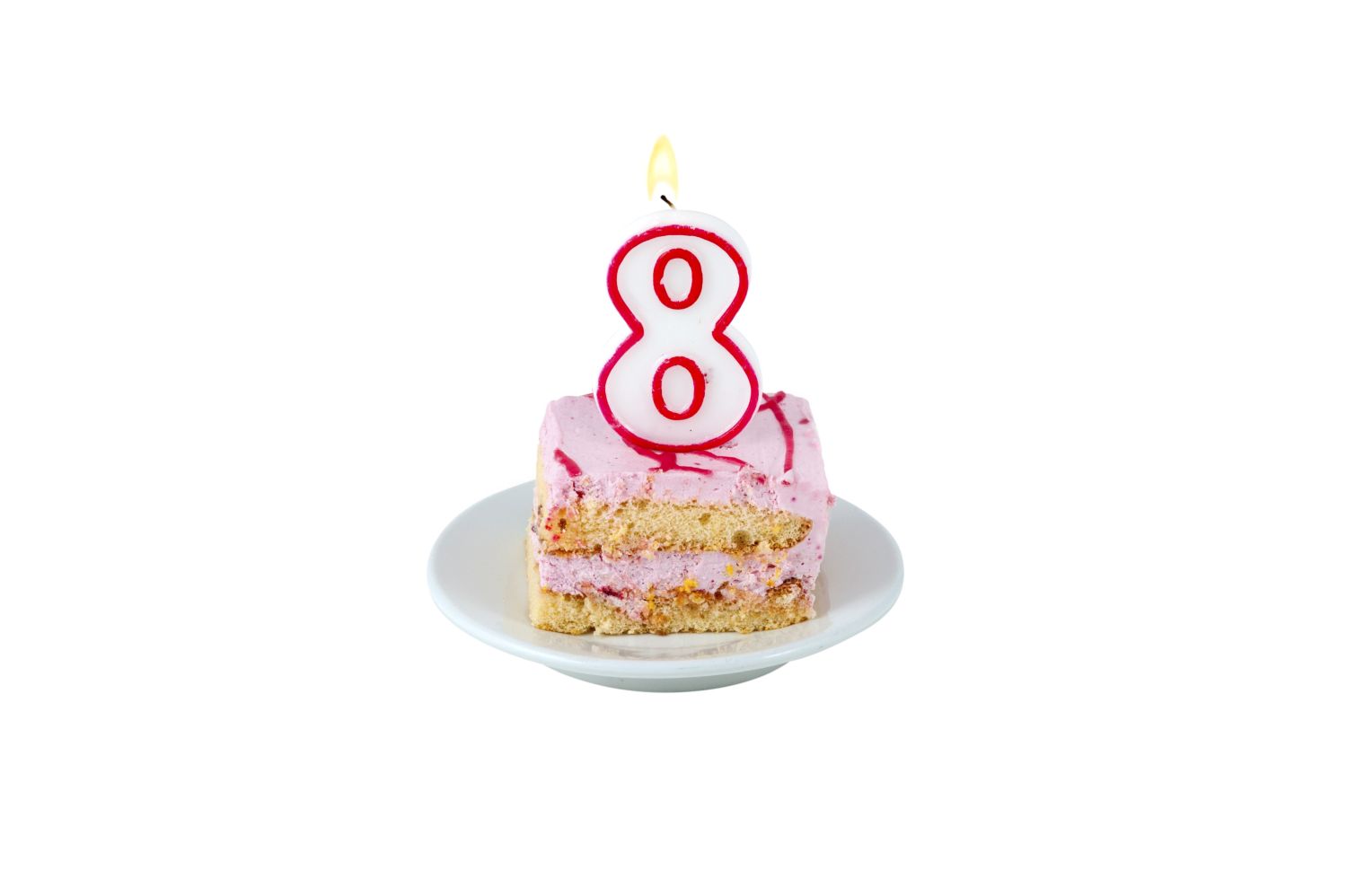 Zahlenkerze -8- 75mm - 1 Stück