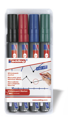Boardmarker 250 1.5-3mm 4 Farben ass. Blister EDDING 250BLI123