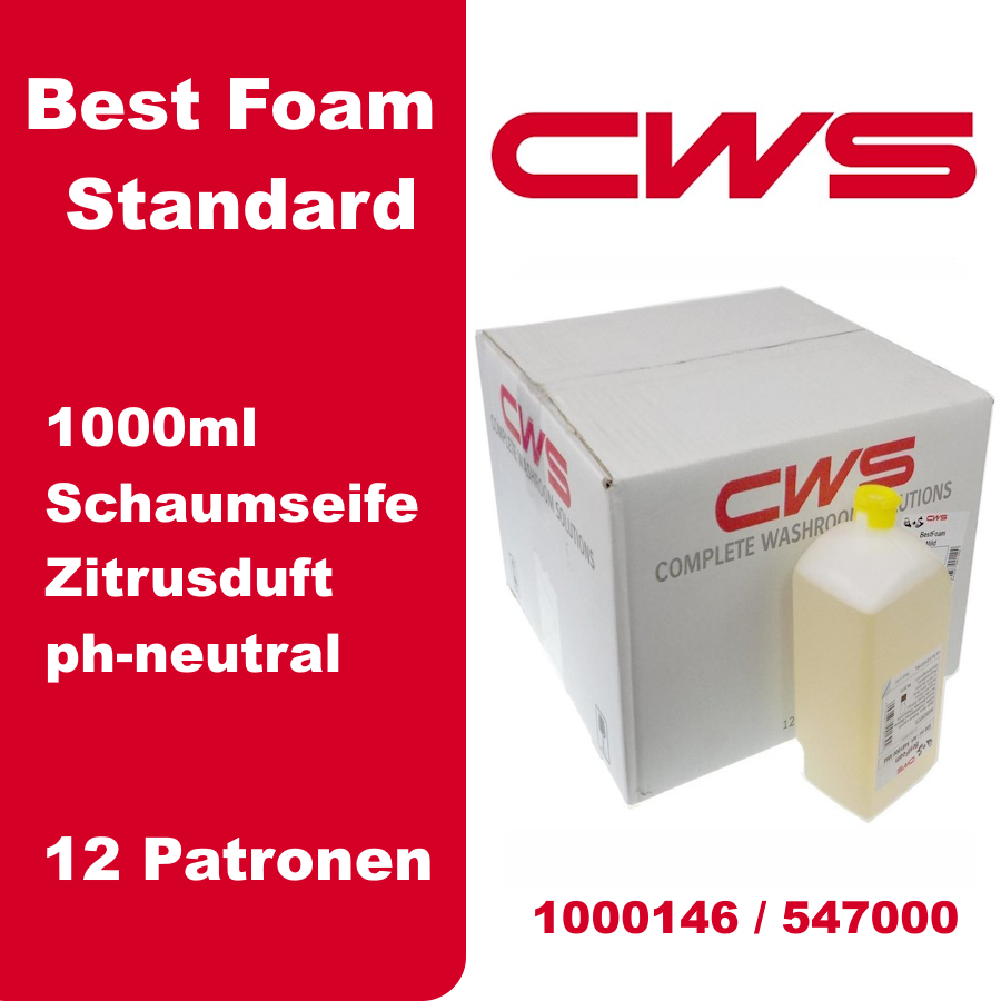 1 Karton CWS Schaumseife BestFoam Standard 1000ml
