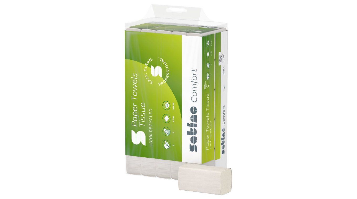 Faltpapier Satino Comfort Z-Falz 2-lagig 24x24cm H3
