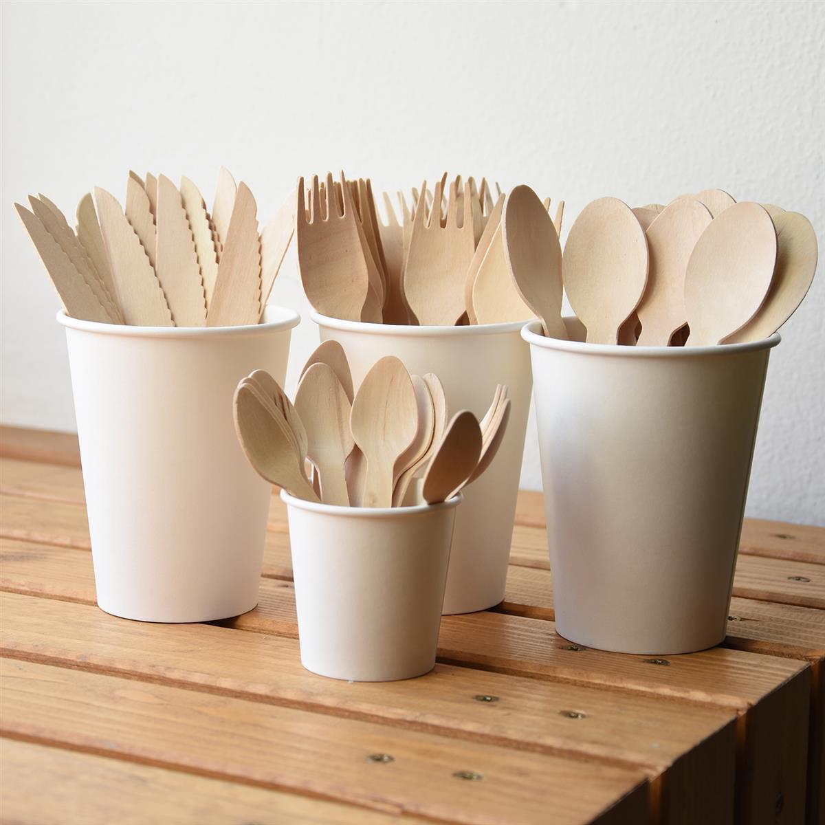 Holz-Löffel FSC 100% 16 cm natur, Packung mit 100 Stück