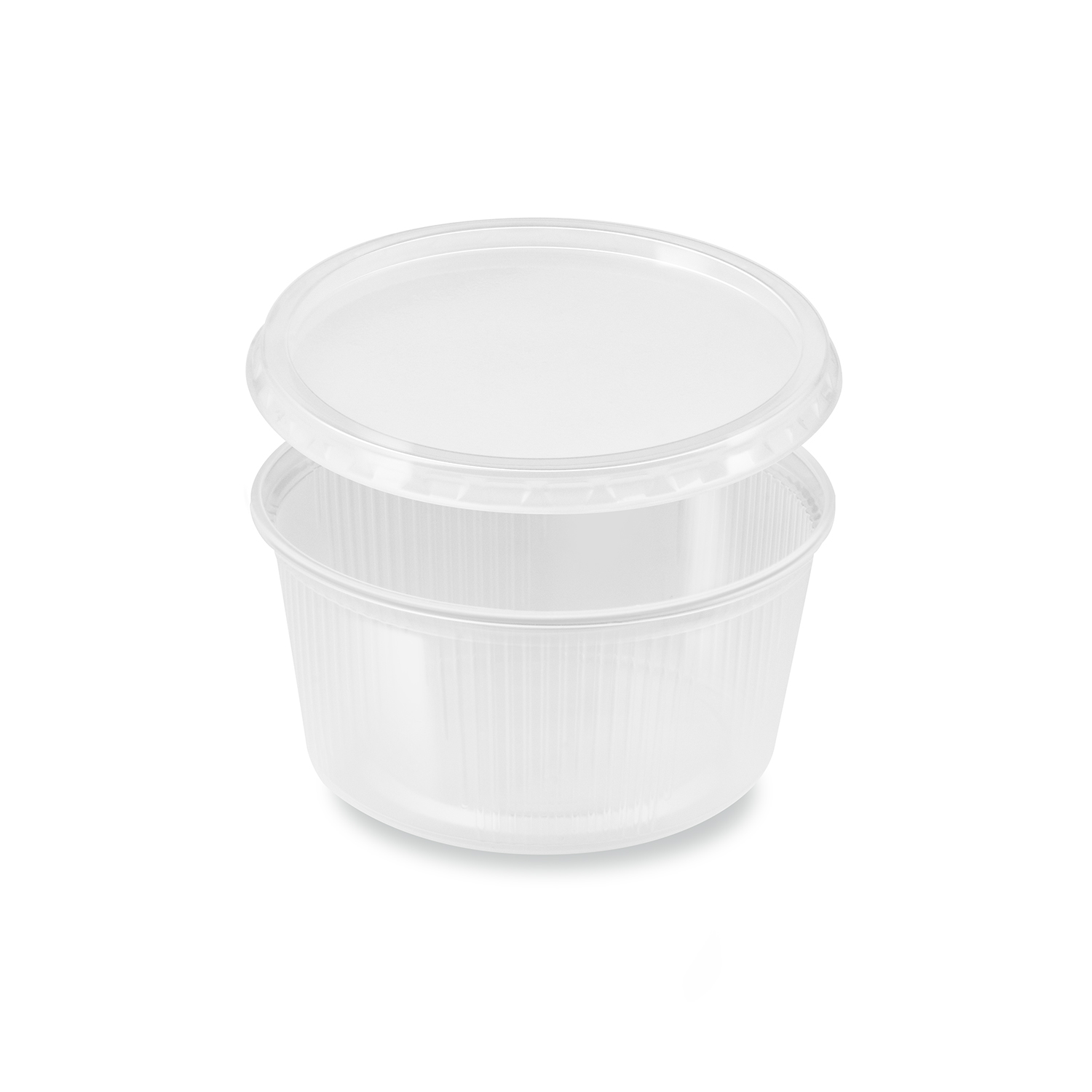 Rundbecher aus PP klar 250 ml mit Deckel für Take-away und Service, Packung mit 250 Set
