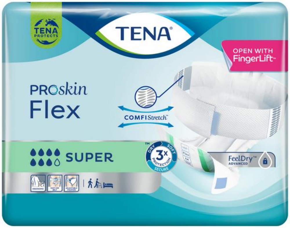 TENA Flex Super Small Vorlage mit Hüftbund, 100% atmungsaktiv, FeelDry für ein absolut 30 Stück
