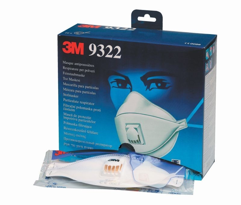 3M Aura 9322+ Atemschutzmaske FFP2 mit Ausatemventil - 1 Box à 10 Masken