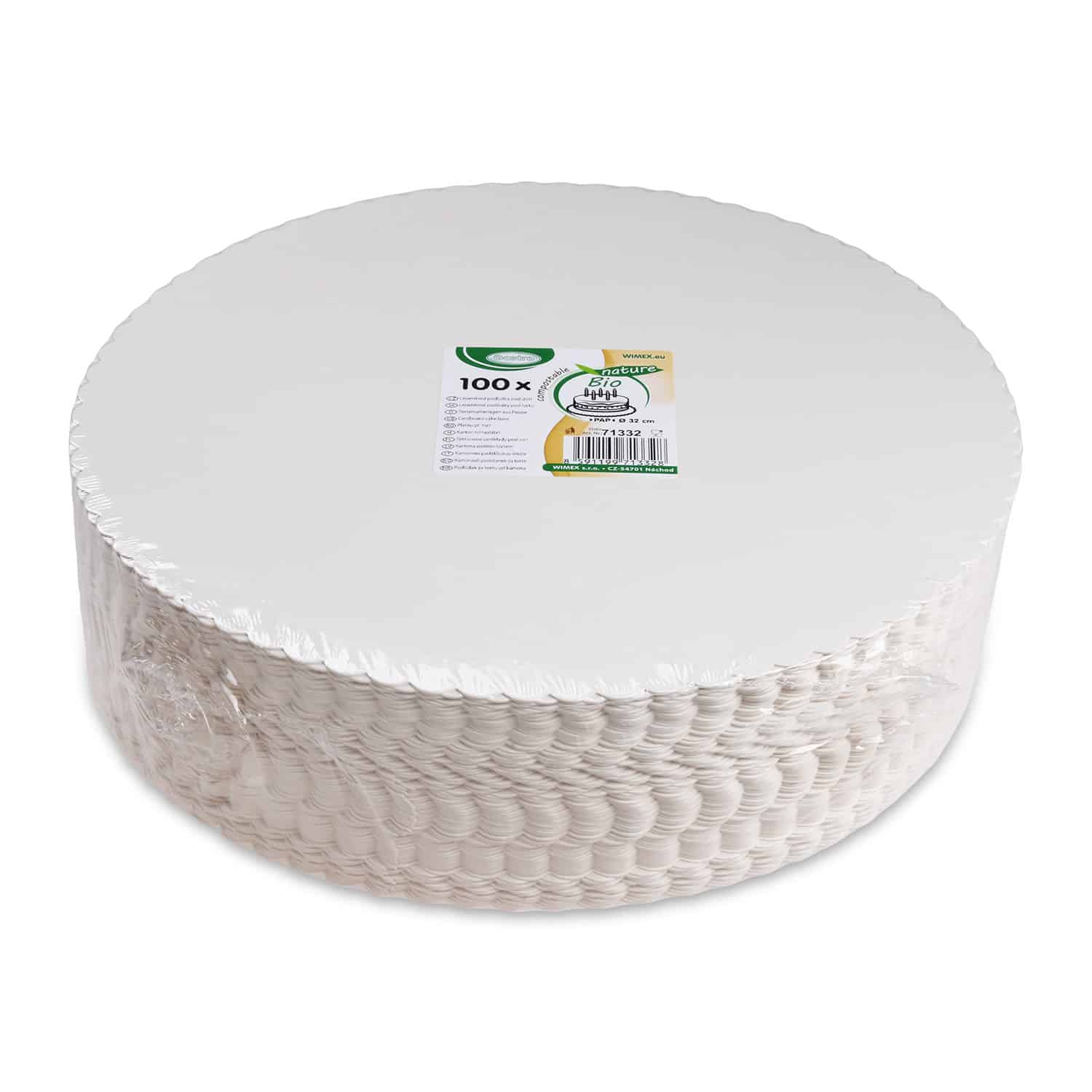Tortenunterlage aus Pappe weiß 32cm - 100 Stück