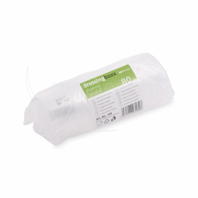 Dressingbecher (PP) klar 70mm 80ml - 50 Stück
