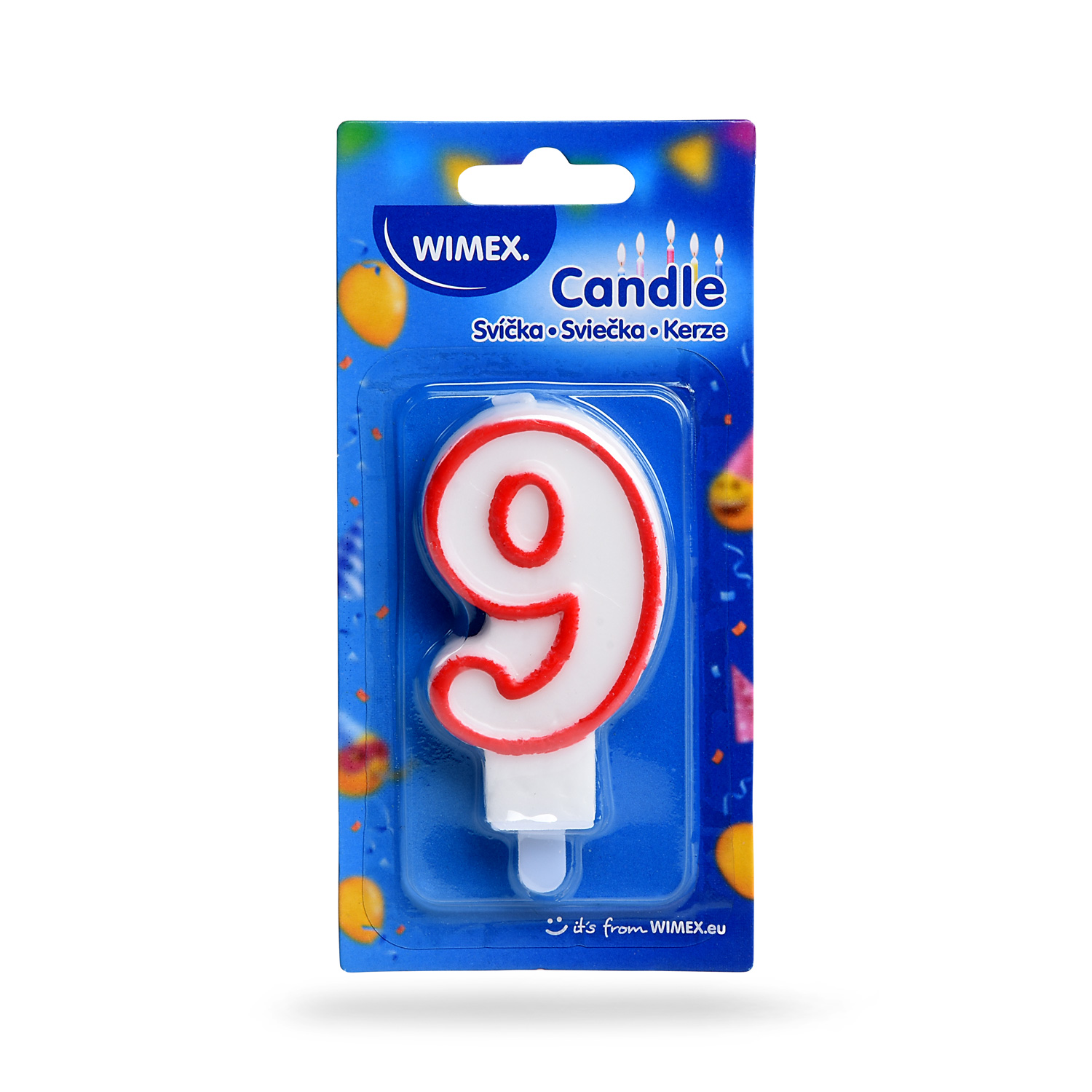 Zahlenkerze -9- 75mm - 1 Stück