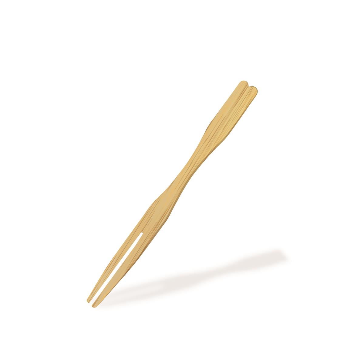 Fingerfood-Spieß aus Bambus (FSC 100%) Gabel 9cm - 100 Stück