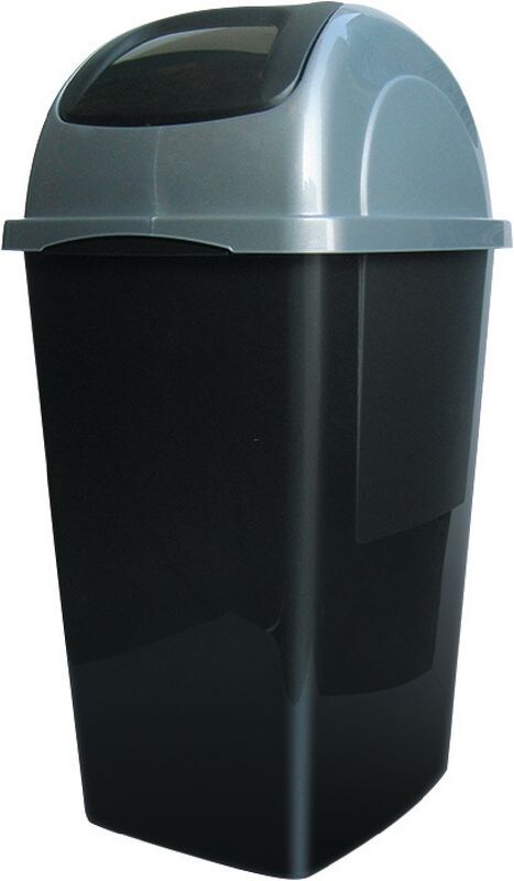 Schwingdeckeleimer Abfallbehälter anthrazit - 33 Liter