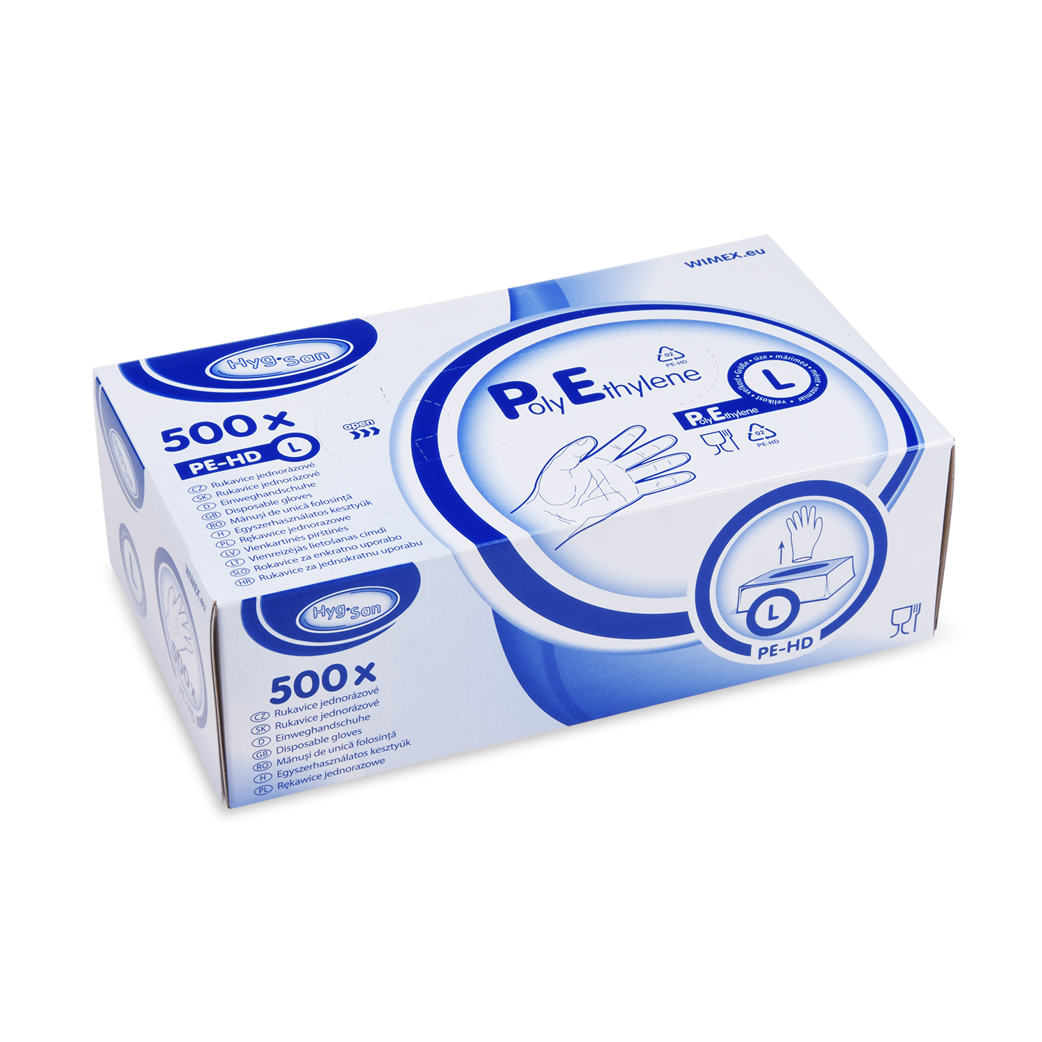Handschuh (HDPE) Einweg transparent L im Spenderkarton - 500 Stück