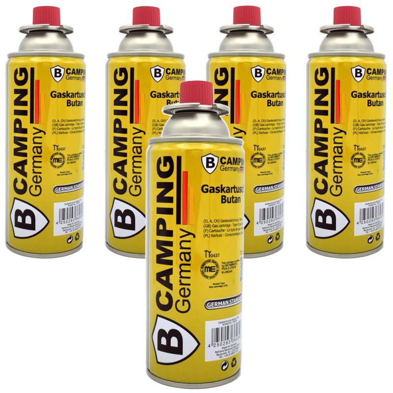 Gaskartusche Butan 227g für Gaskocher und Gasbrenner - Gelb