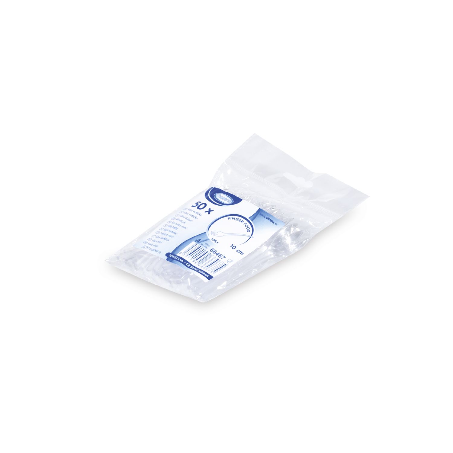 Fingerfood Mini-Gabel klar 10 cm (50 Stück)