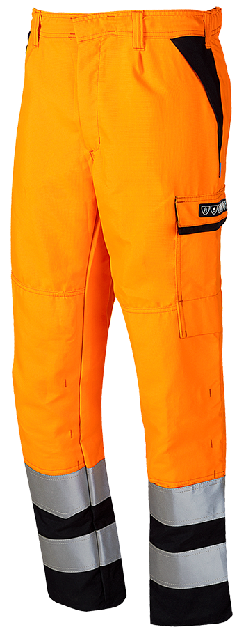 Multinorm-Warnschutzhose SIO-SAFE EXTRA ARUDY, leuchtorange/dunkelblau
