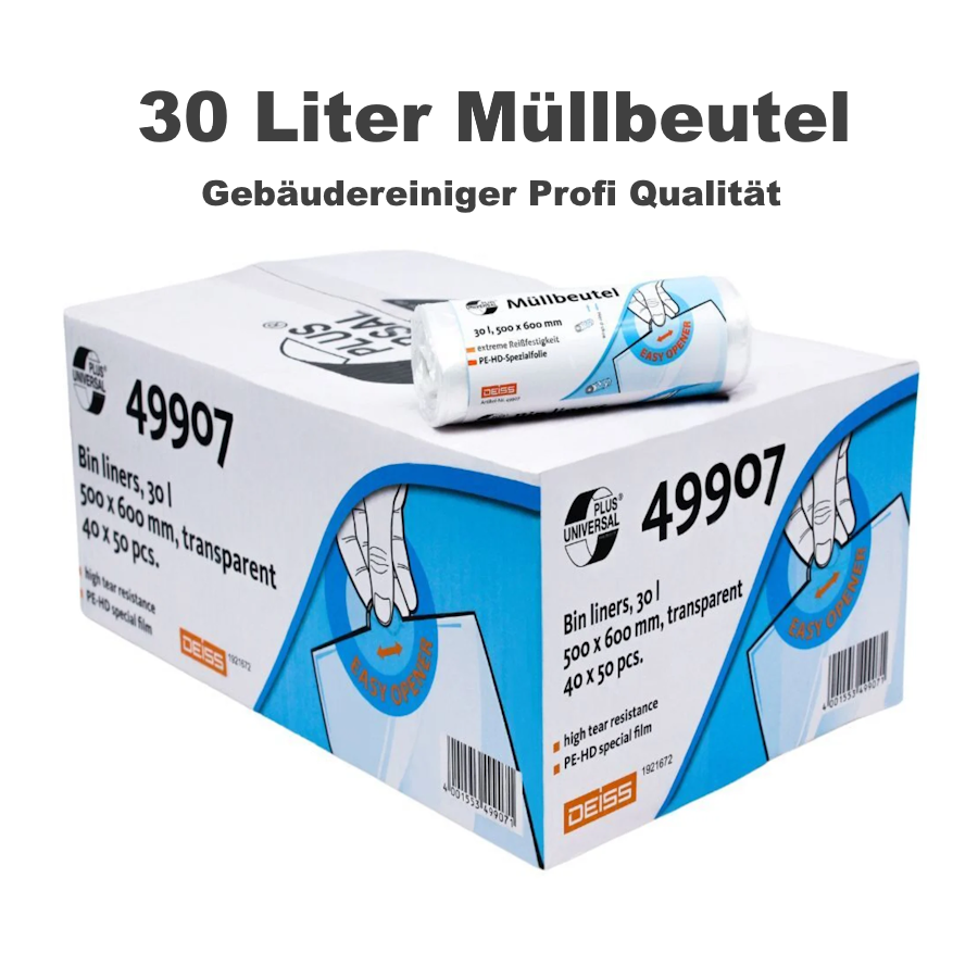 2000 Müllbeutel DEISS® 49902 UNIVERSAL PLUSl 30 Liter