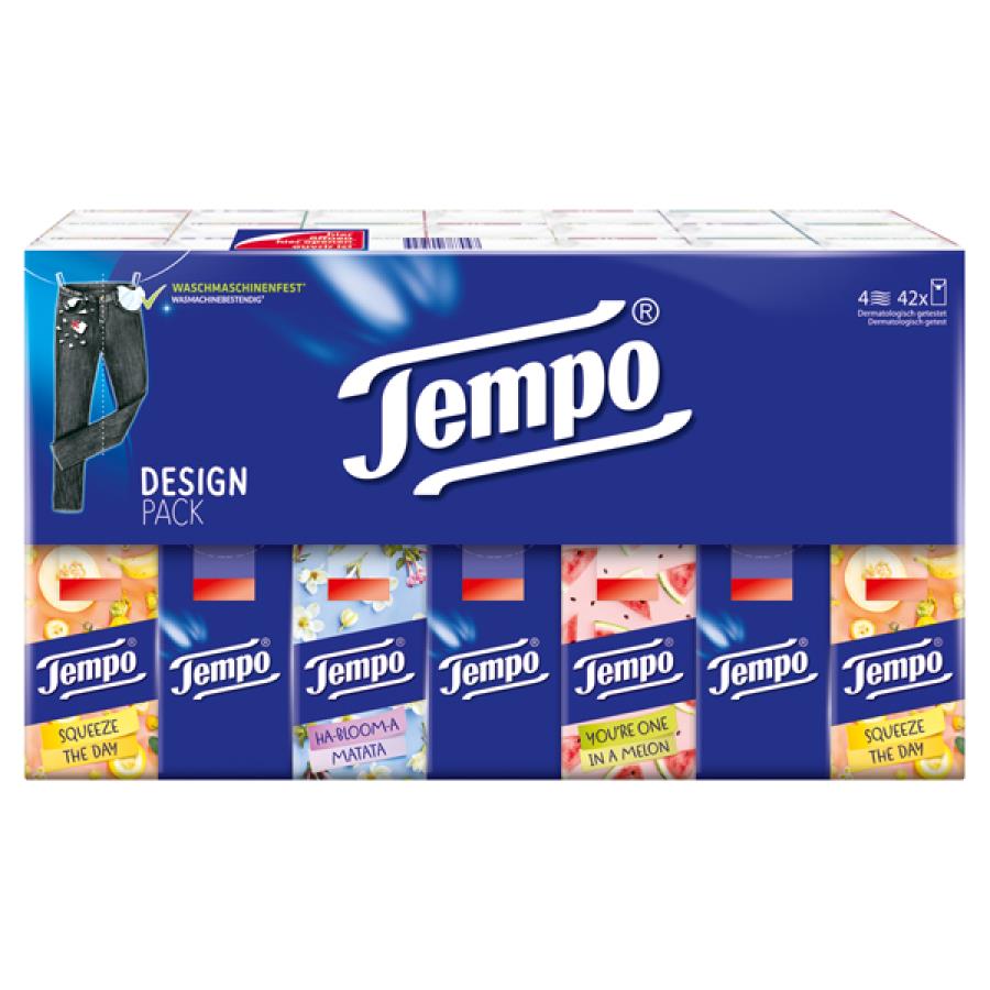Tempo Taschentücher Klassik, 4-lagig, weiß, 42er Pack