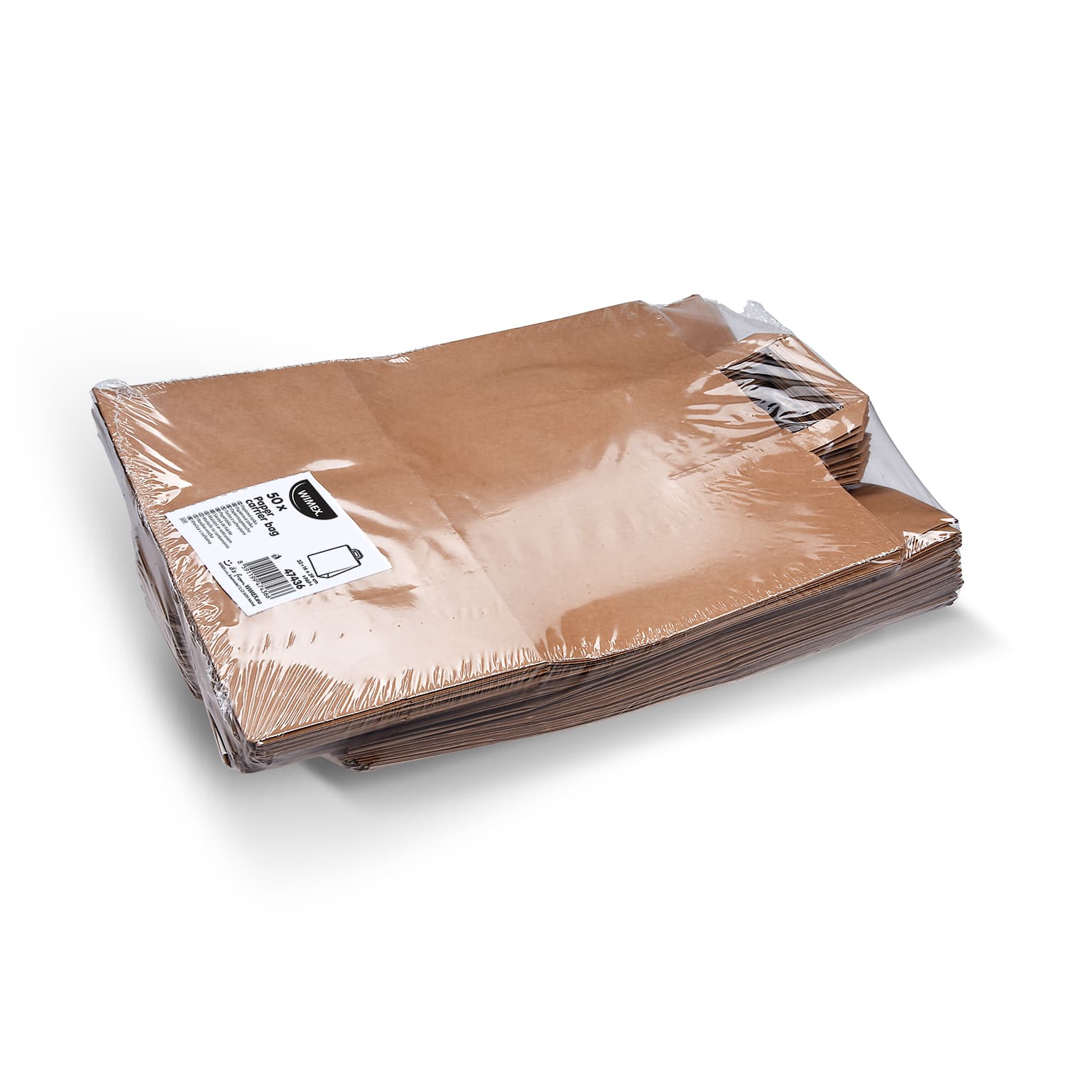 Papiertragetasche braun 32+16 x 39 cm - 50 Stück