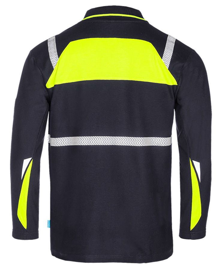Poloshirt mit Störlichtbogenschutz SIOEN TELFS, dunkelblau/leuchtgelb